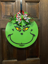 Load image into Gallery viewer, Grinch Face  Door Hanger
