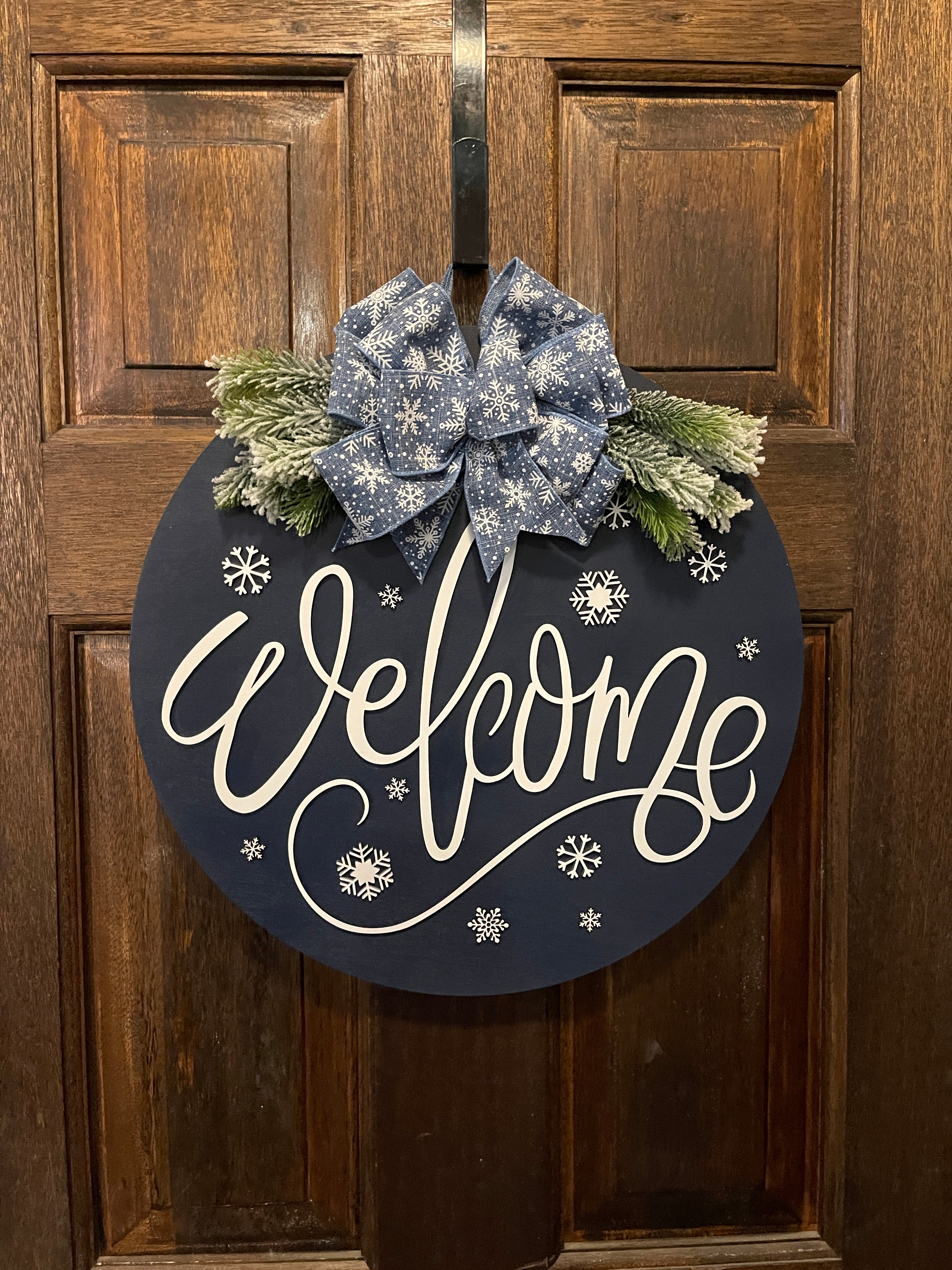 Snowflake Welcome Door Hanger