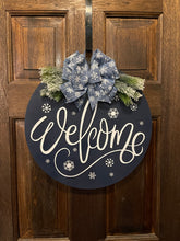 Load image into Gallery viewer, Snowflake Welcome Door Hanger
