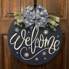 Load image into Gallery viewer, Snowflake Welcome Door Hanger
