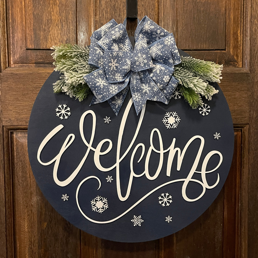 Snowflake Welcome Door Hanger