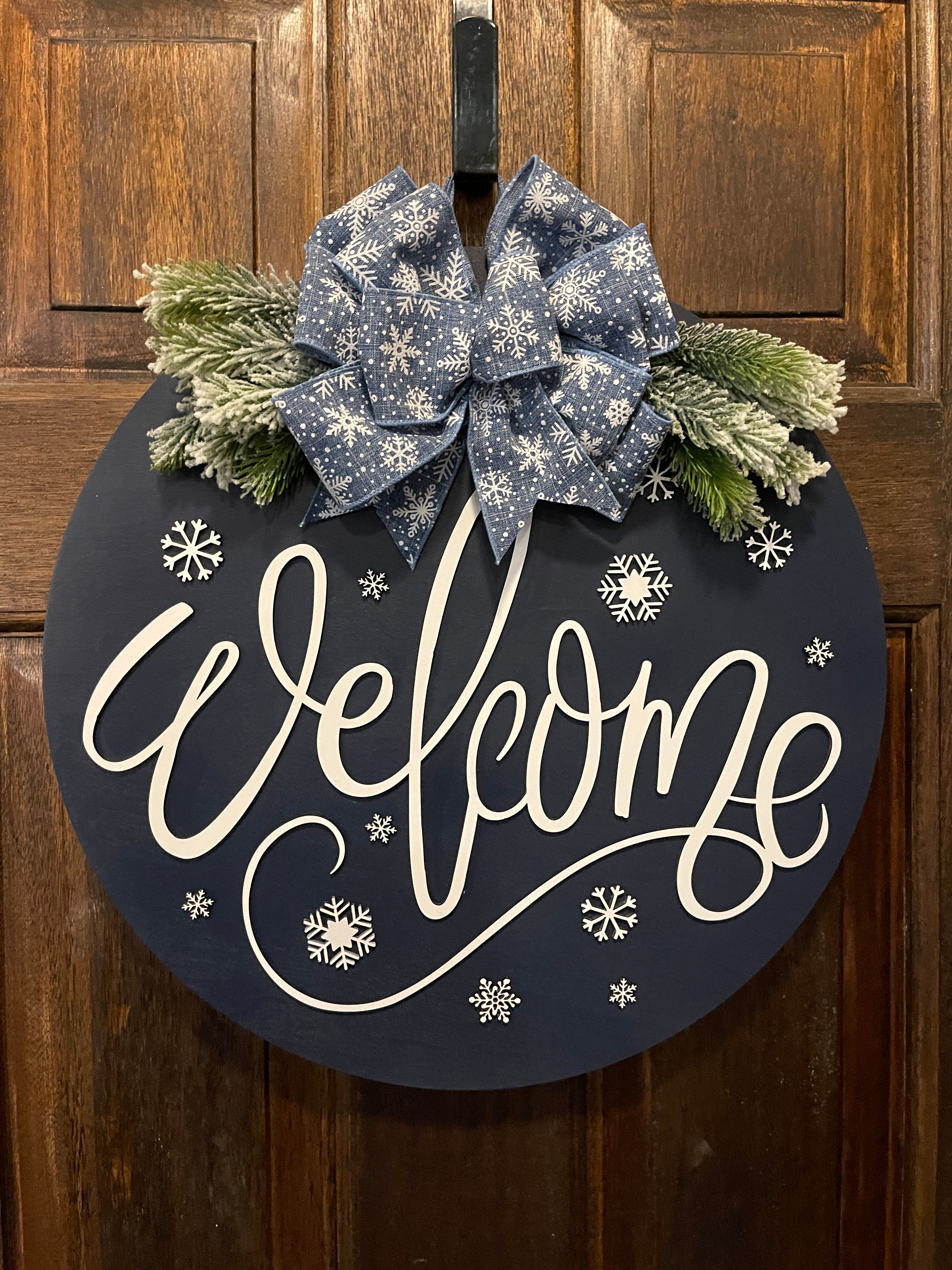 Snowflake Welcome Door Hanger