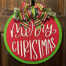 Load image into Gallery viewer, Festive Merry Christmas Door Hanger
