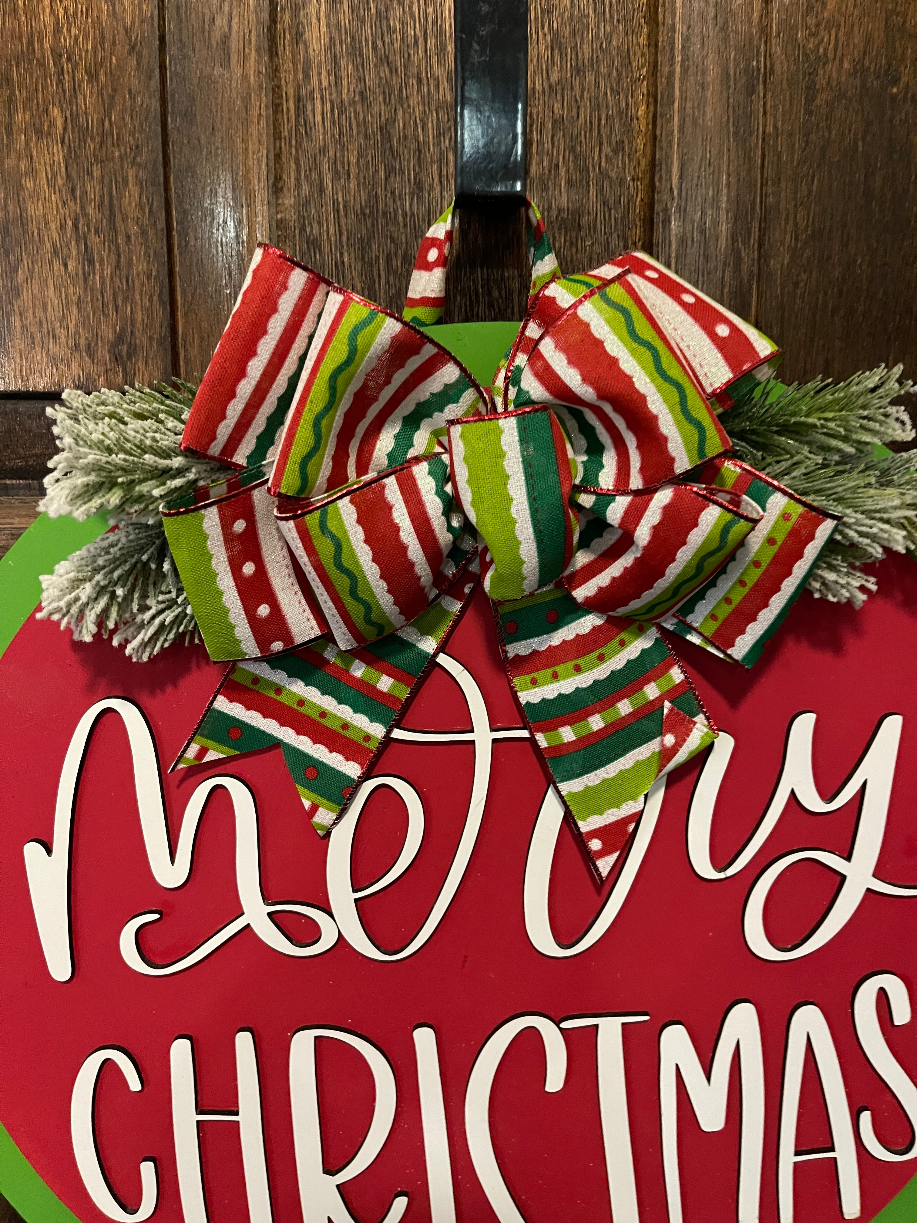 Festive Merry Christmas Door Hanger