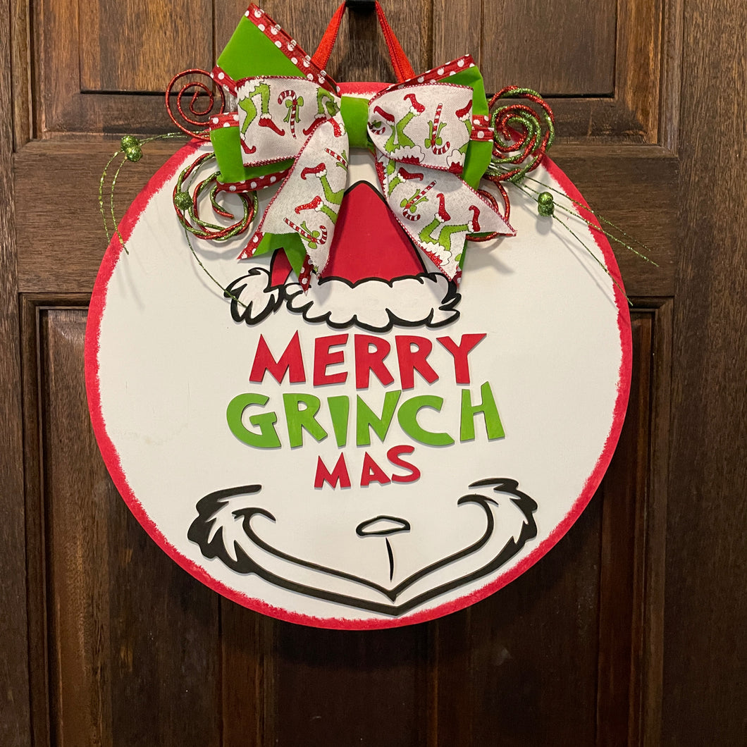 Merry Grinchmas Door Hanger