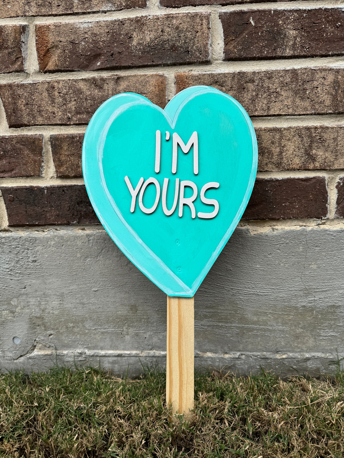 Valentines Conversation Heart Yard Art
