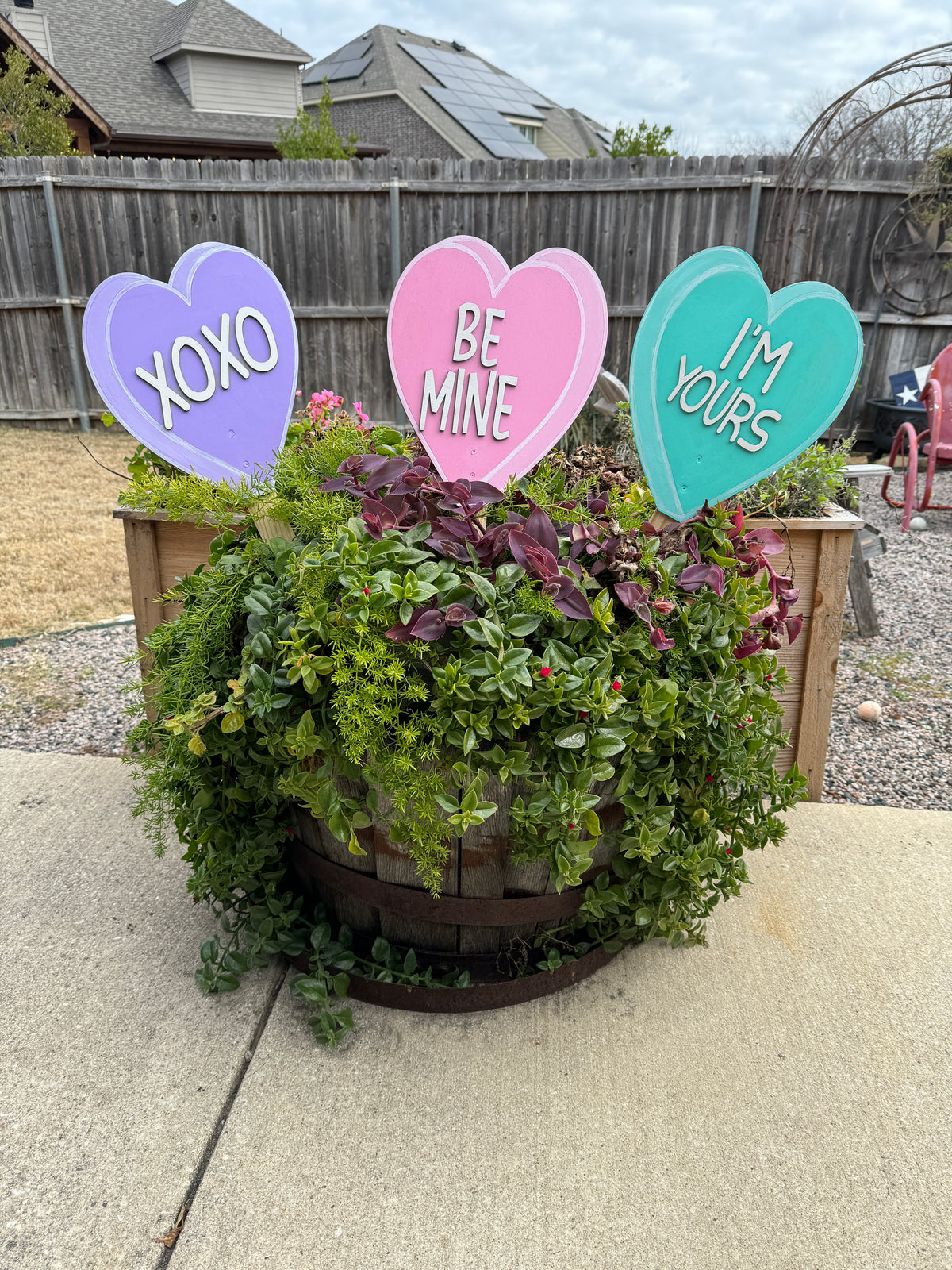 Valentines Conversation Heart Yard Art