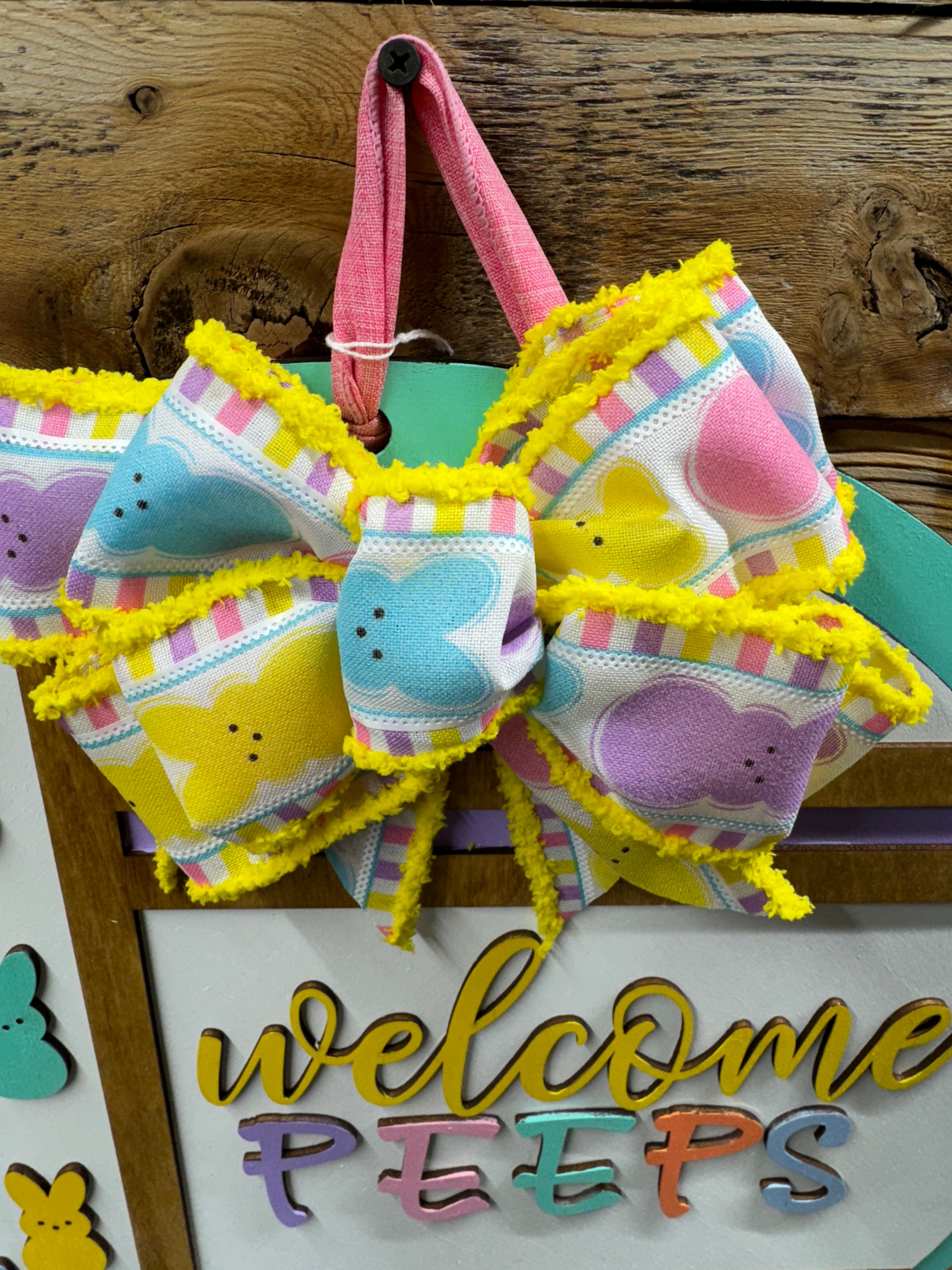 Welcome Peeps Door Hanger