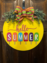 Load image into Gallery viewer, Hello Summer Popsicle Door Hanger
