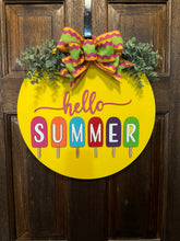 Load image into Gallery viewer, Hello Summer Popsicle Door Hanger
