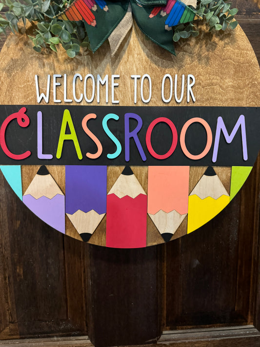 Welcome To Our Classroom Door Hanger