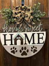 Load image into Gallery viewer, Home Sweet Home Paw Print Door Hanger
