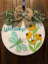 Load image into Gallery viewer, Dragonfly Welcome Door Hanger
