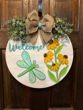 Load image into Gallery viewer, Dragonfly Welcome Door Hanger
