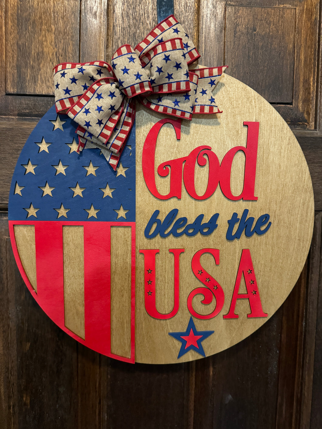 God Bless America Door Hanger