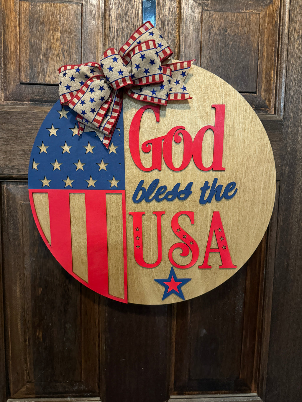 God Bless America Door Hanger