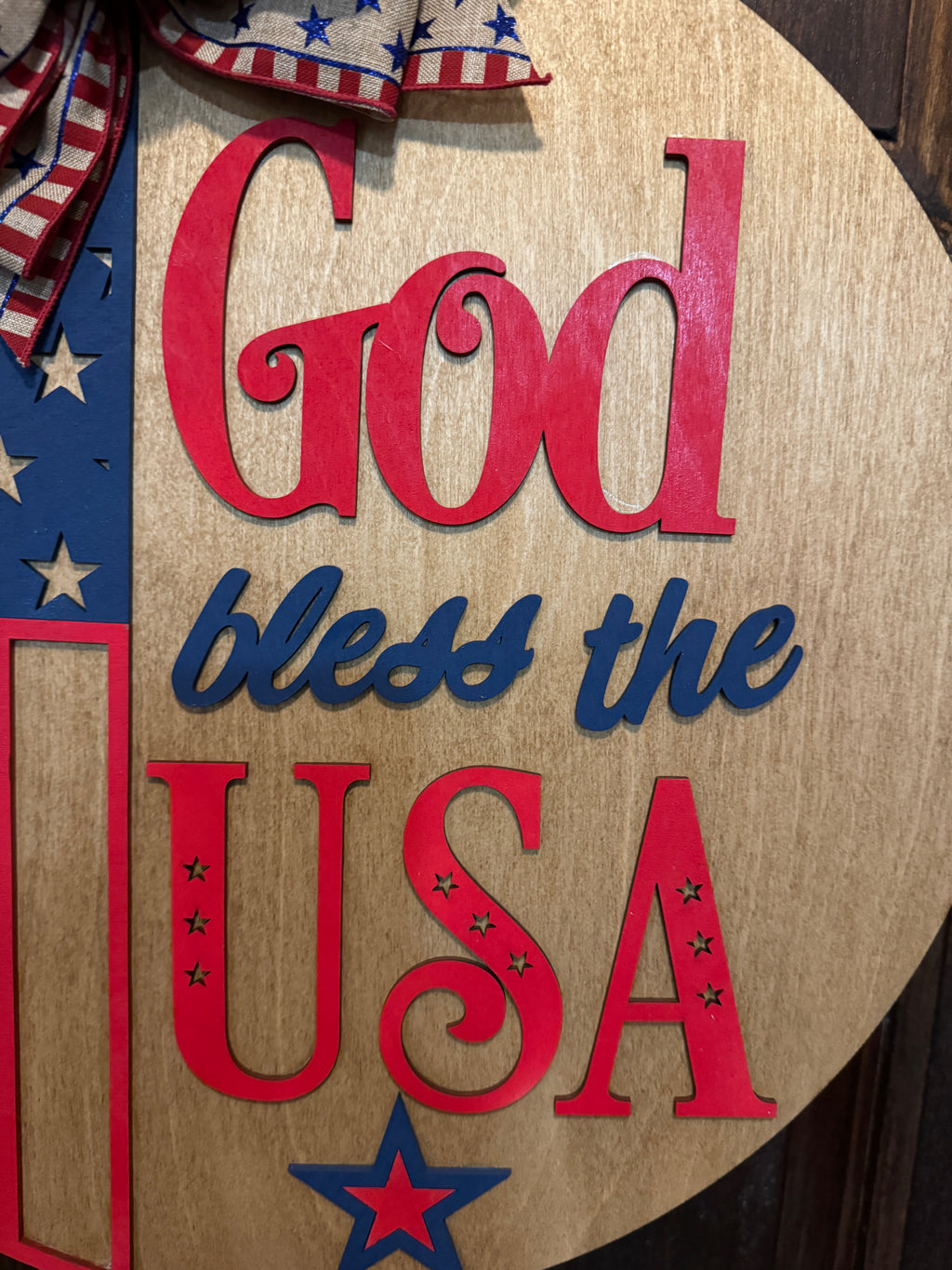 God Bless America Door Hanger