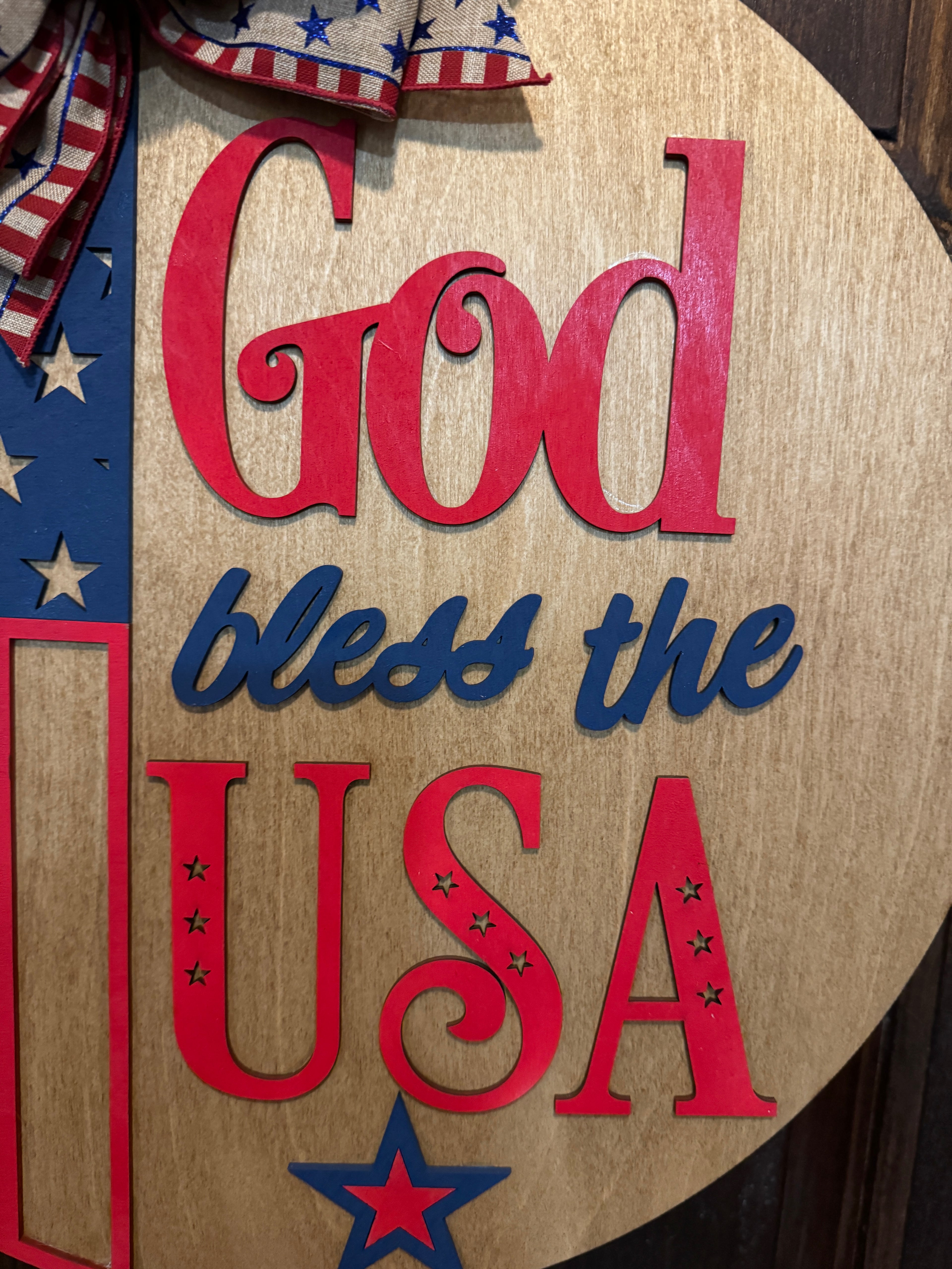 God Bless America Door Hanger