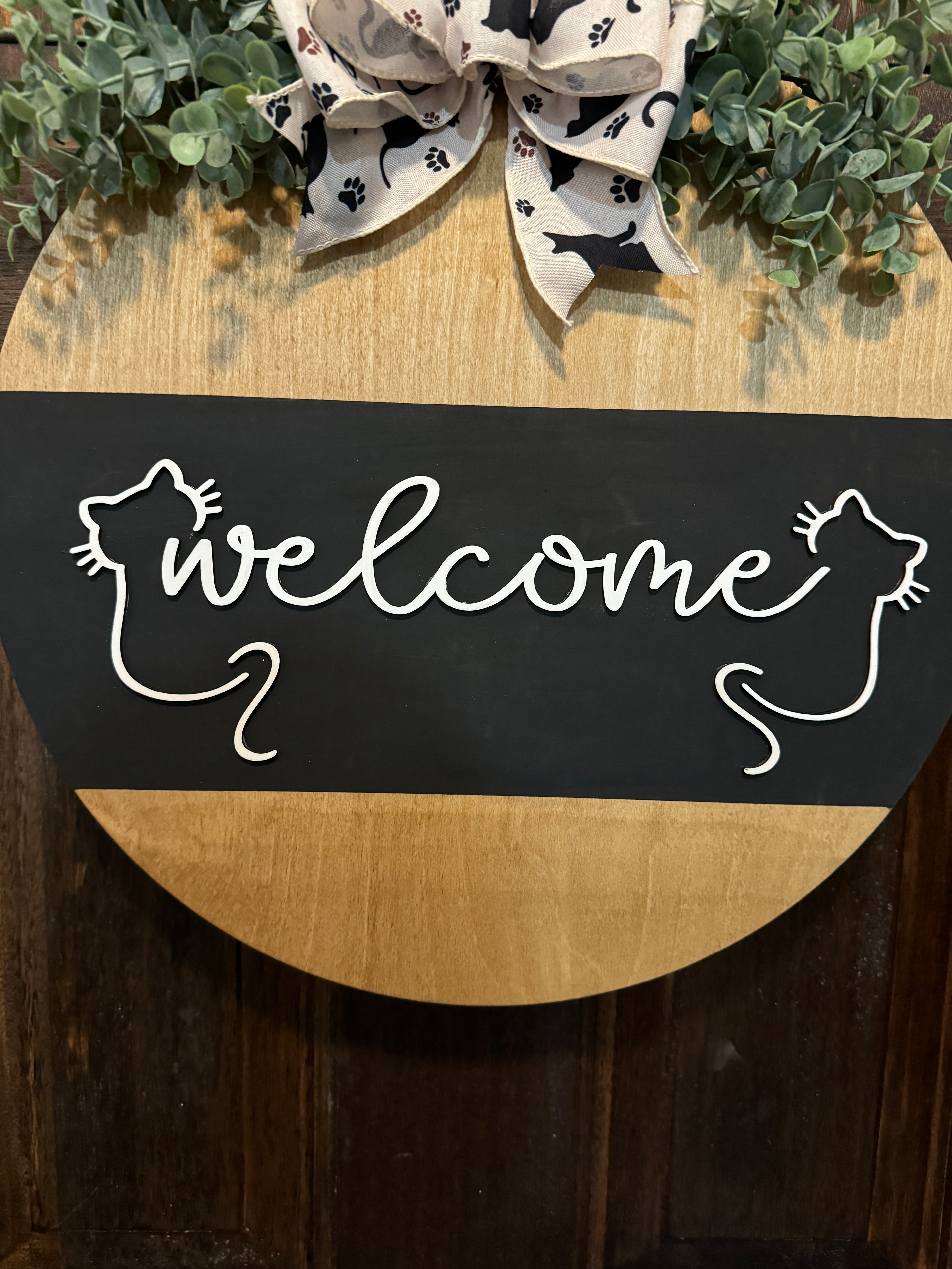 Cat Welcome Door Hanger