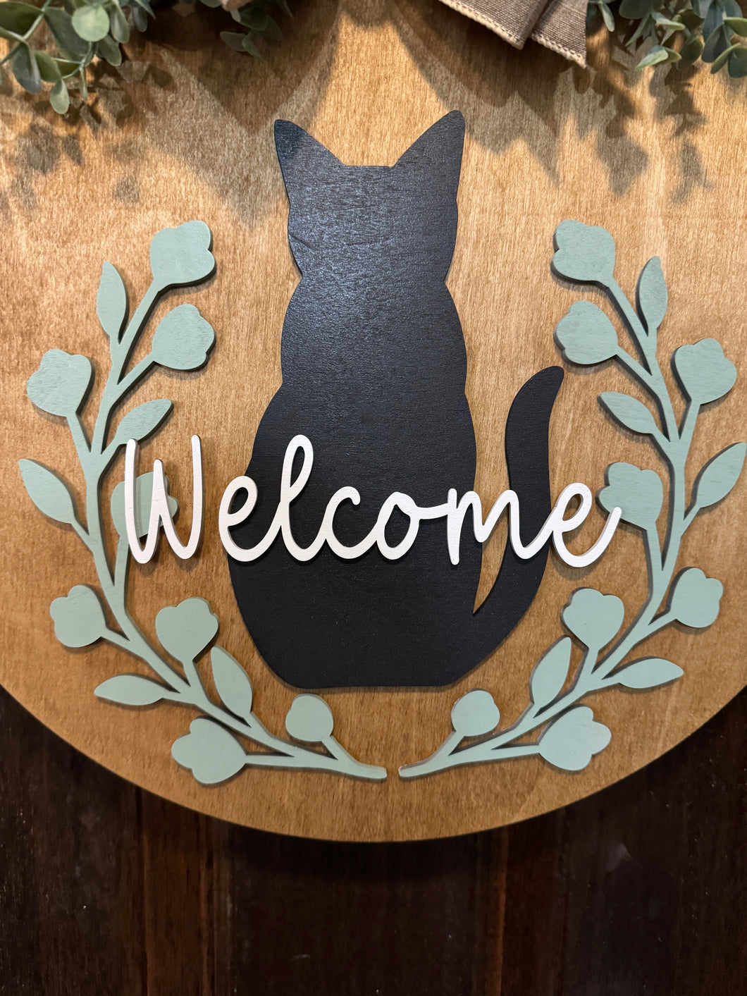 Welcome Cat Door Hanger