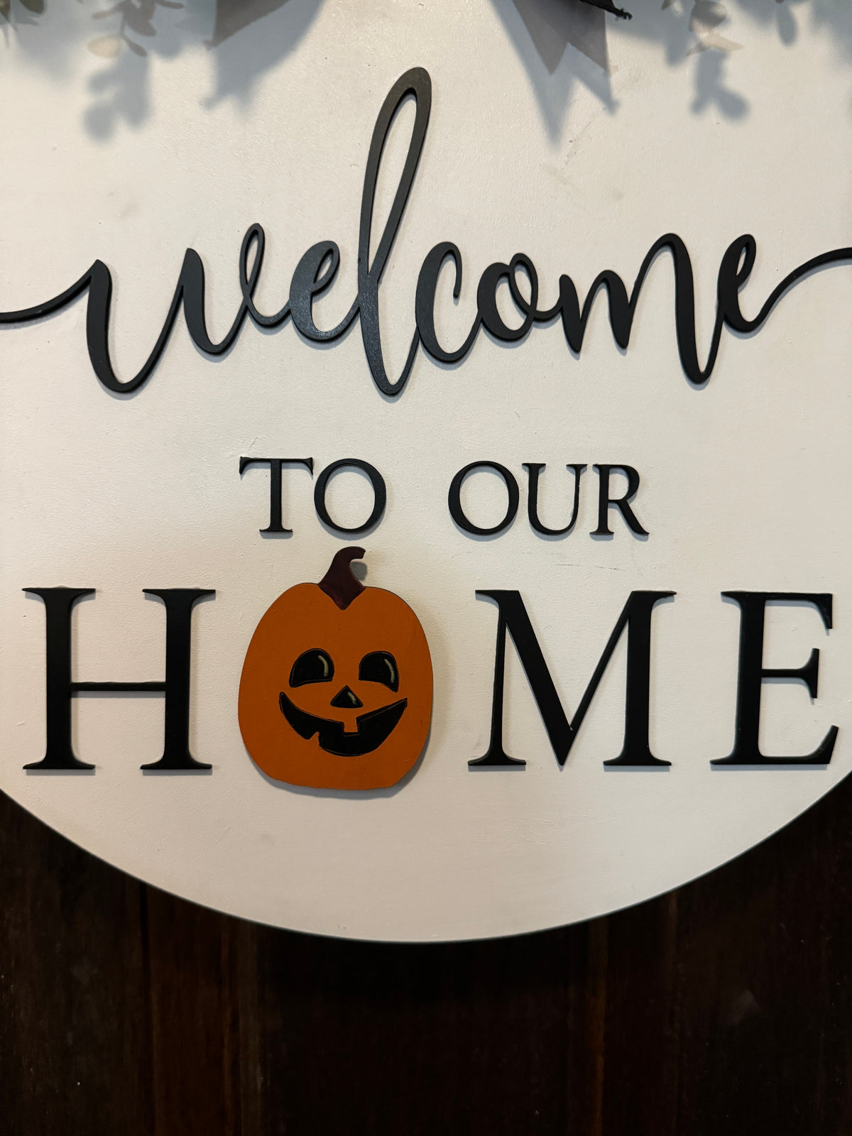 White Welcome To Our Home Interchangeable Door Hanger