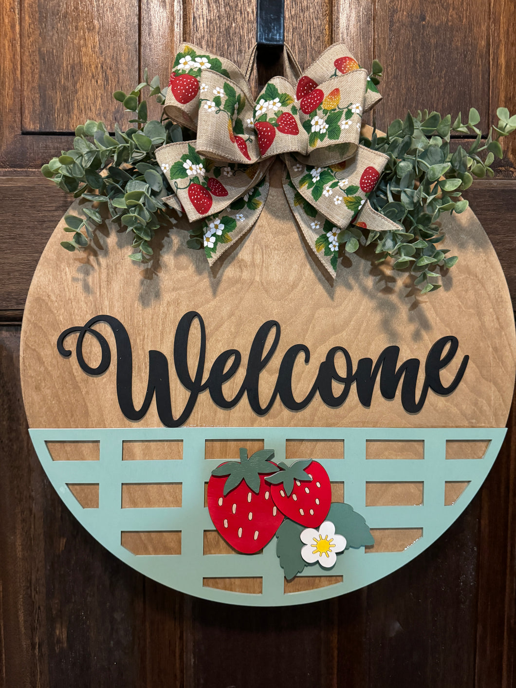 Strawberry Welcome Door Hanger