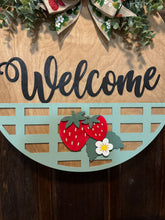 Load image into Gallery viewer, Strawberry Welcome Door Hanger
