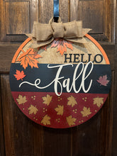 Load image into Gallery viewer, Hello Fall Leaves Door Hanger
