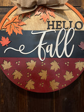 Load image into Gallery viewer, Hello Fall Leaves Door Hanger
