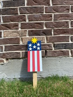 Flag FIrecracker Yard Art