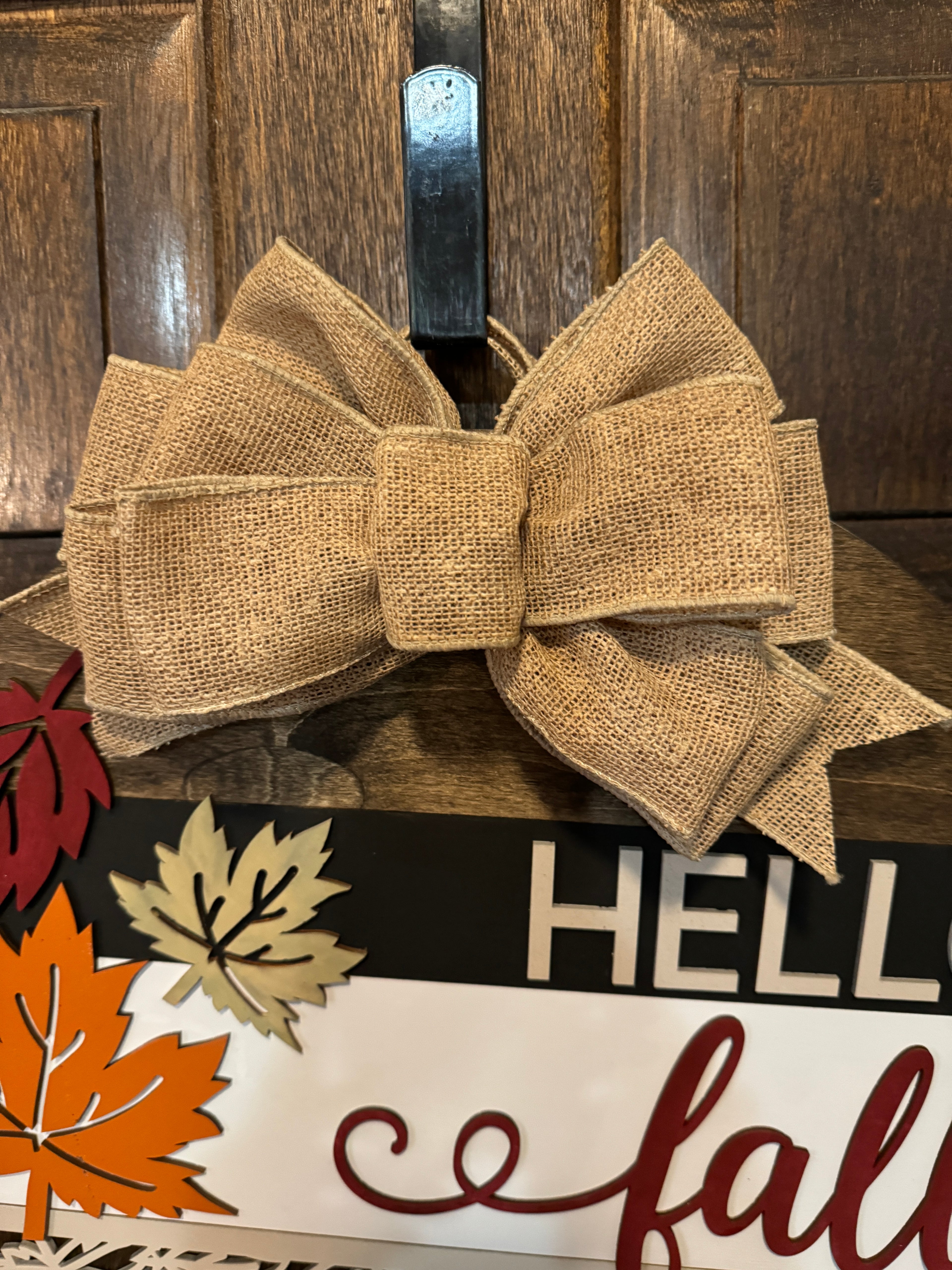 Hello Fall Leaves Door Hanger