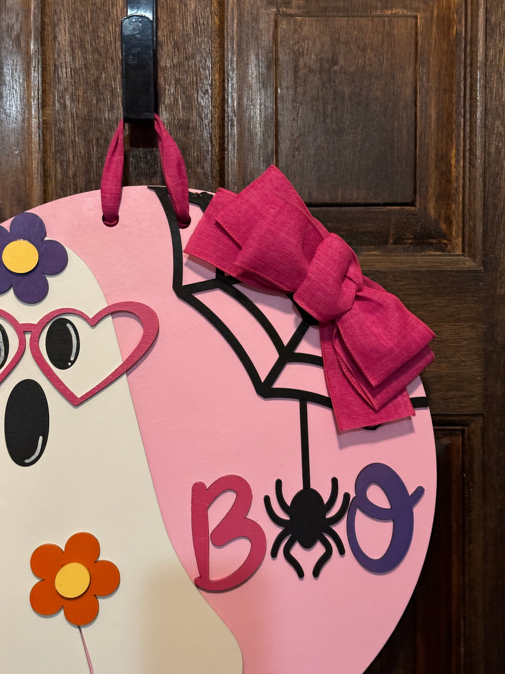 PInk Boo Ghost Door Hanger