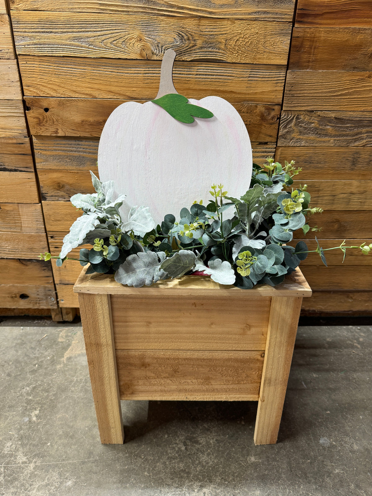 Pink Green White and Hot Pink Pumpkin Yard Art