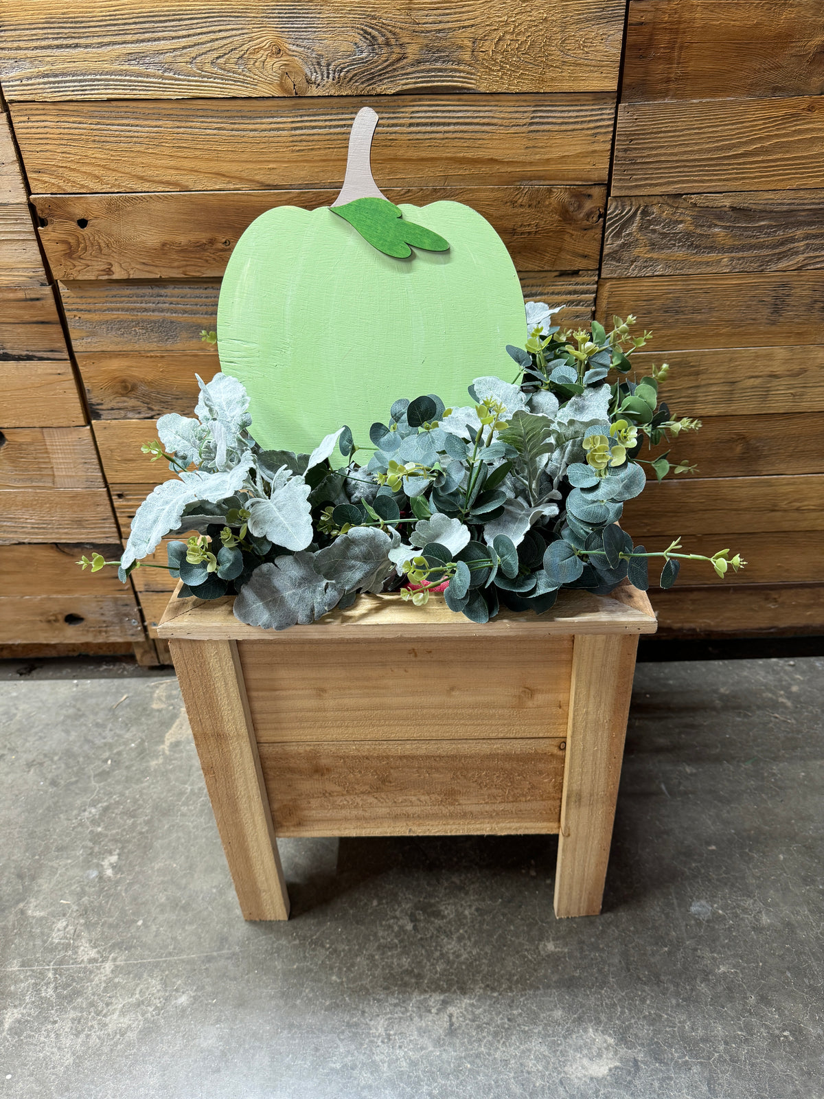 Pink Green White and Hot Pink Pumpkin Yard Art