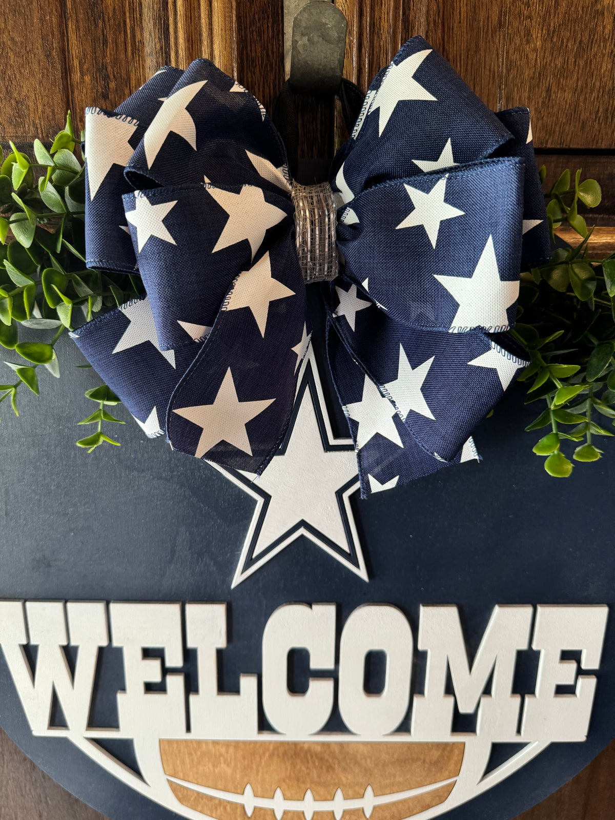 Welcome Dallas Cowboy Football Door Hanger