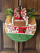 Load image into Gallery viewer, Melissa Cardinal Football Door Hanger
