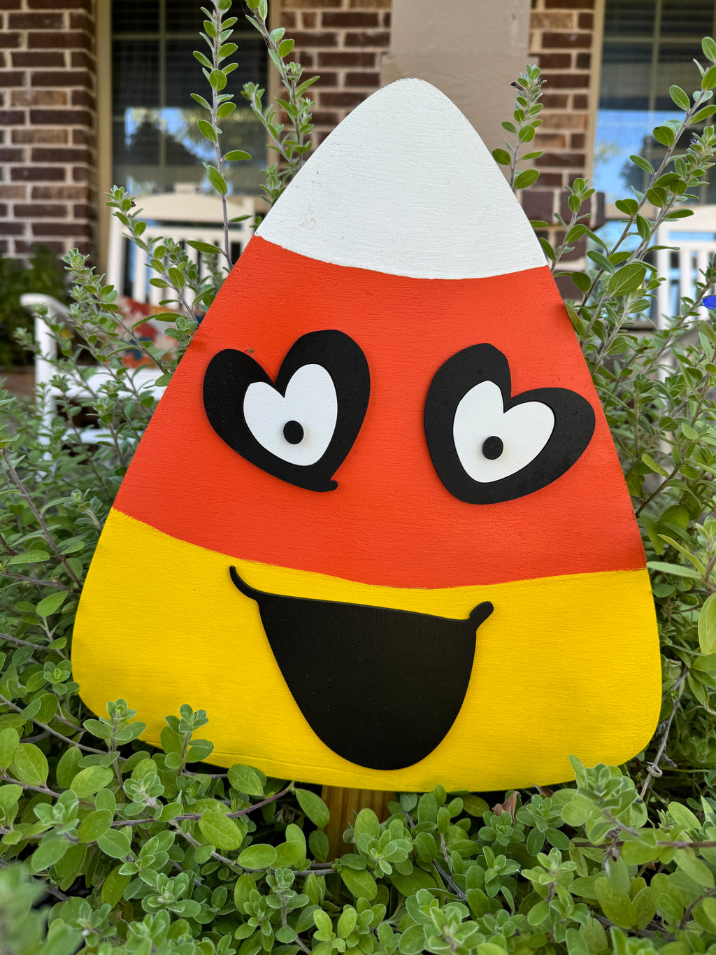 Funny Face Candy Corn Yard Art