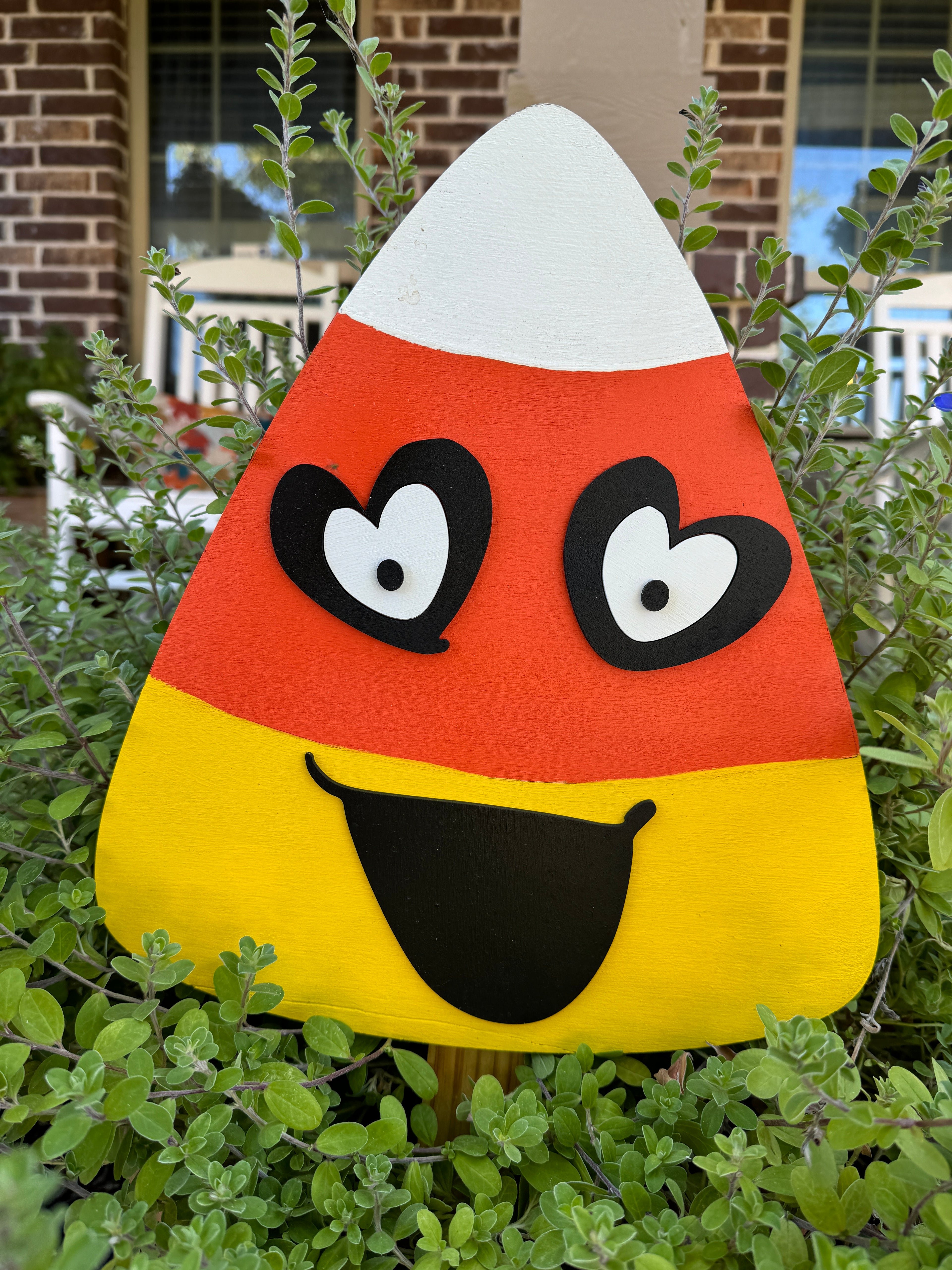 Funny Face Candy Corn Yard Art
