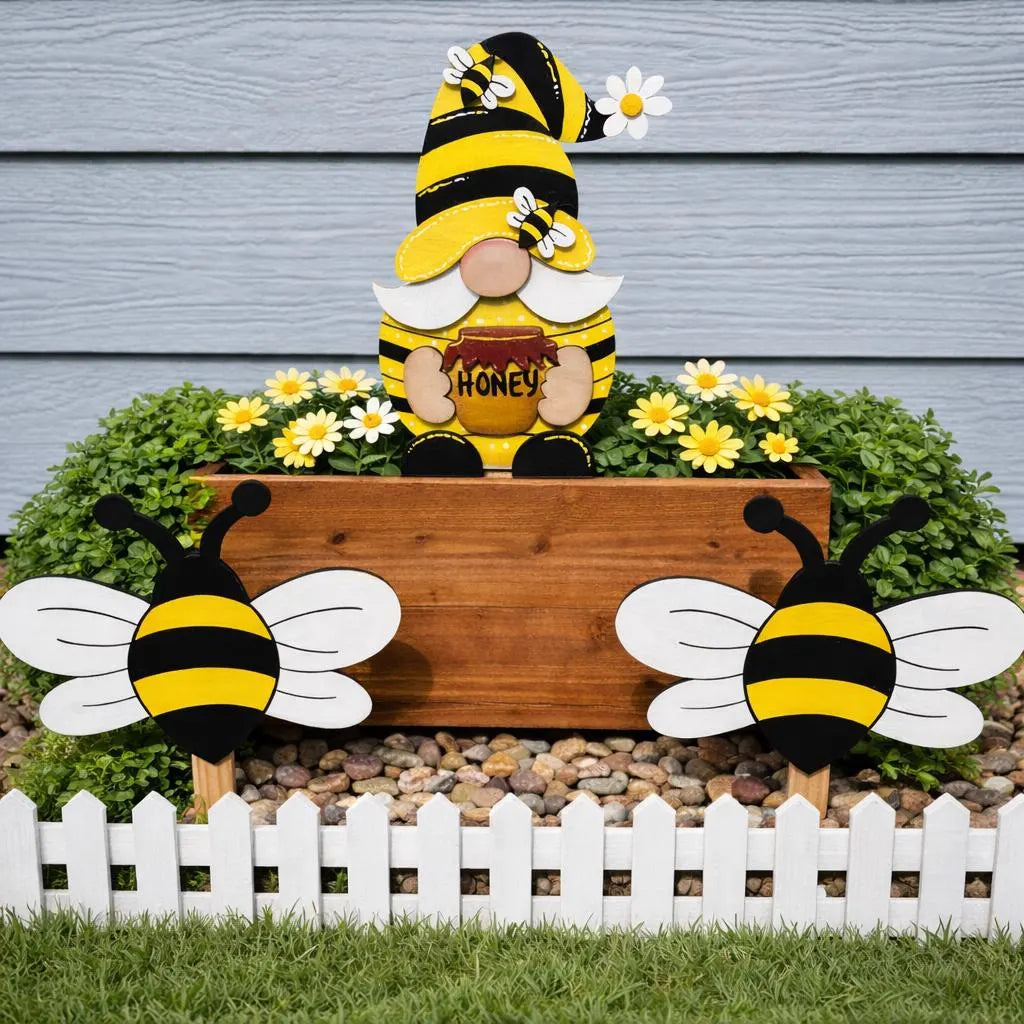 Bee Gnome Garden Set