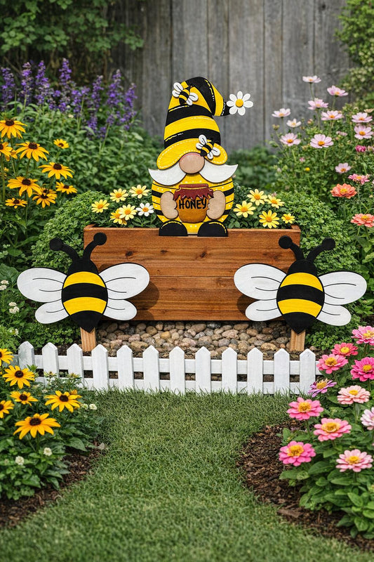 Bee Gnome Garden Set