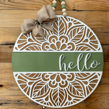 Load image into Gallery viewer, Boho Green Door Hanger
