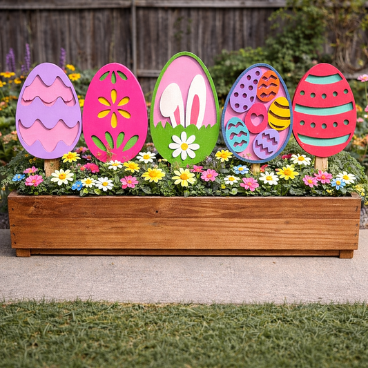 Wooden Easter Egg Yard Art