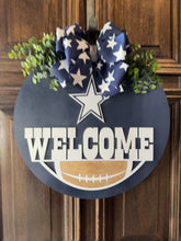 Load and play video in Gallery viewer, Welcome Dallas Cowboy Football Door Hanger
