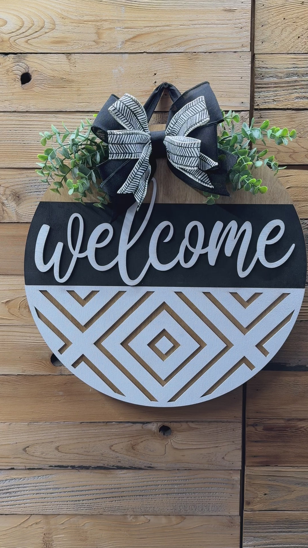 Geometric Welcome Door Hanger