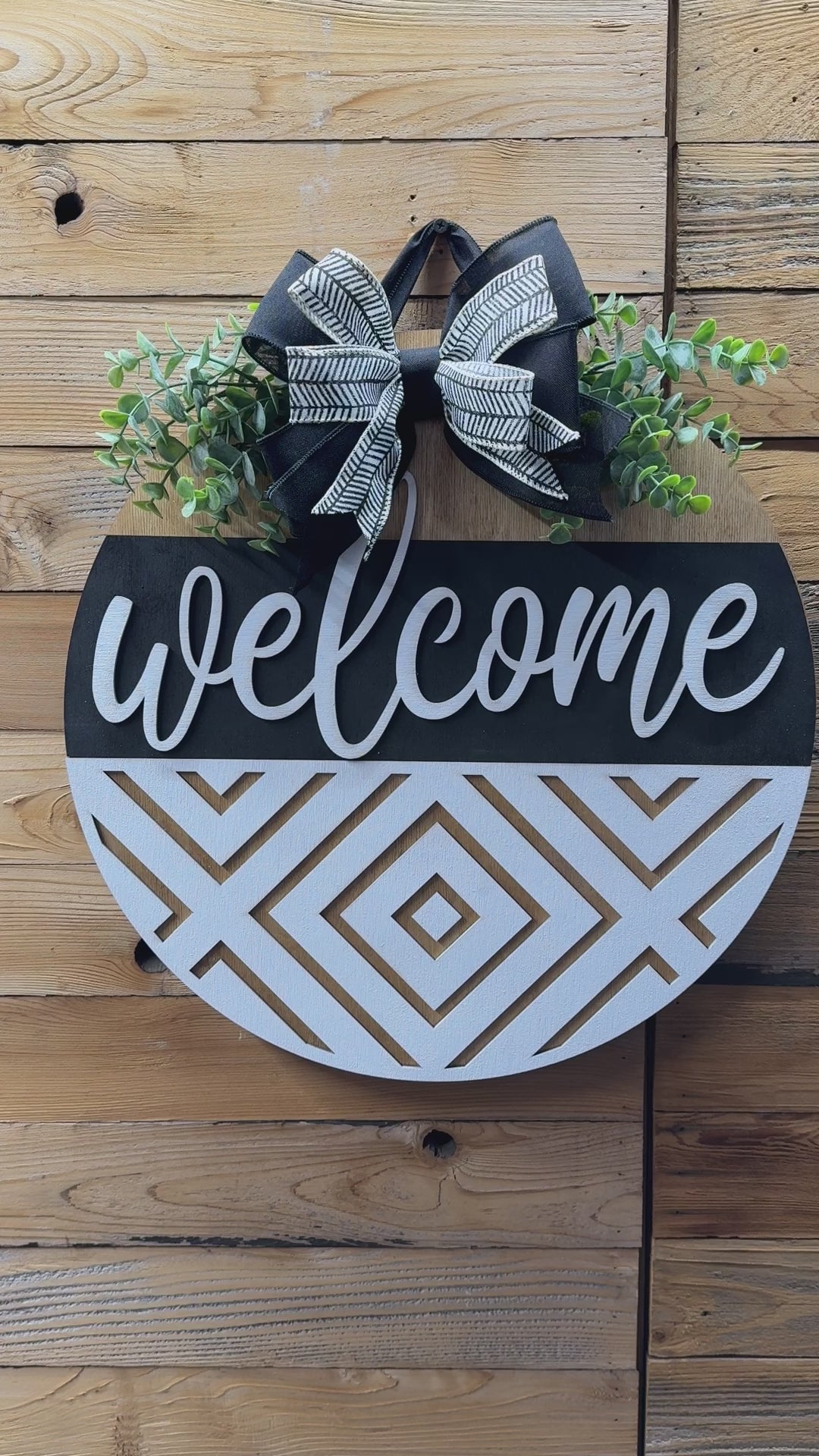 Geometric Welcome Door Hanger