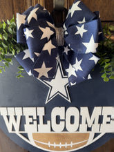 Load and play video in Gallery viewer, Welcome Dallas Cowboy Football Door Hanger
