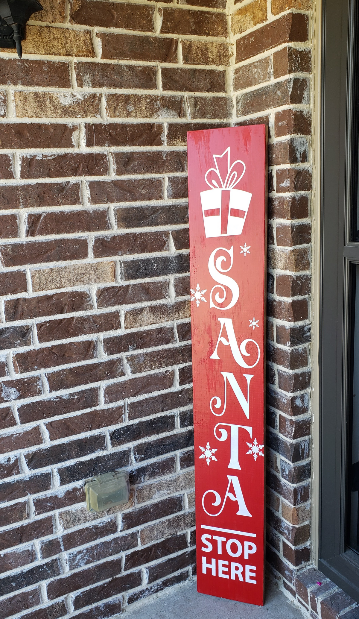 Santa Stop Here Porch Leaner  (Local Pick Up Only)