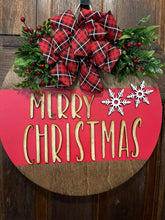 Load image into Gallery viewer, Merry Christmas Red Door Hanger
