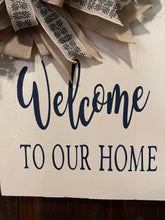 Load image into Gallery viewer, Welcome To Our Home Square Door Hanger
