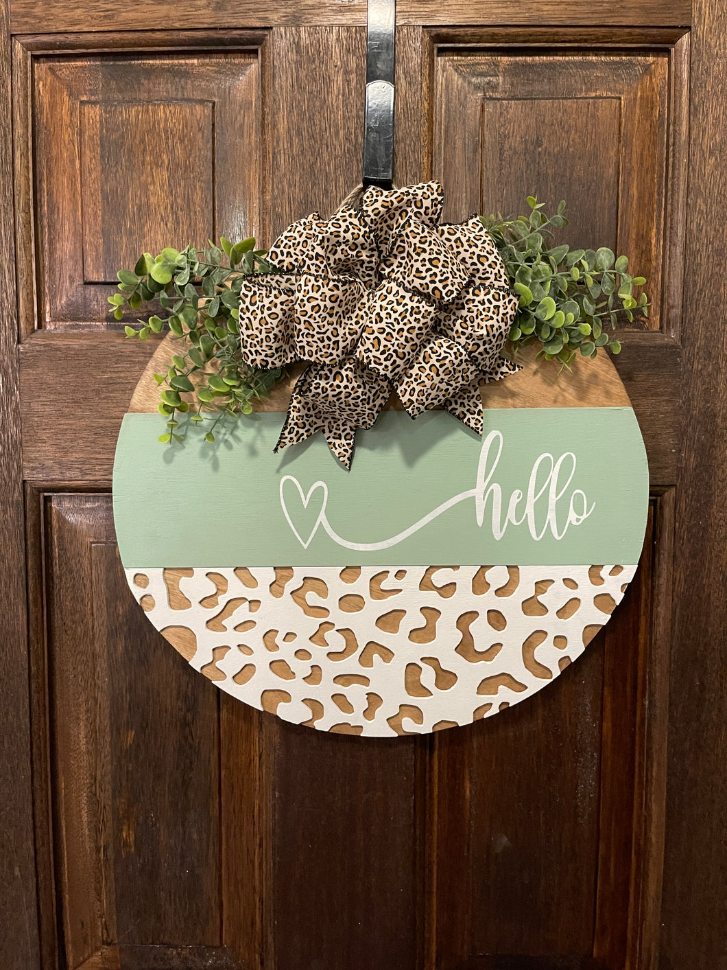 Cheetah Print Door Hanger